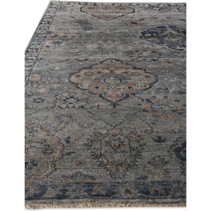 Antique Weave Bamboo Pattern Rug by Exquisite Rugs in blue, gray. Made from bamboo silk in a unique style.