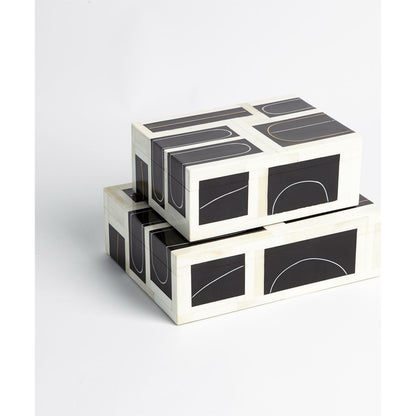 Brass Loop Box by Global Views. Made from mdf, brass, bone, resin in a modern style.