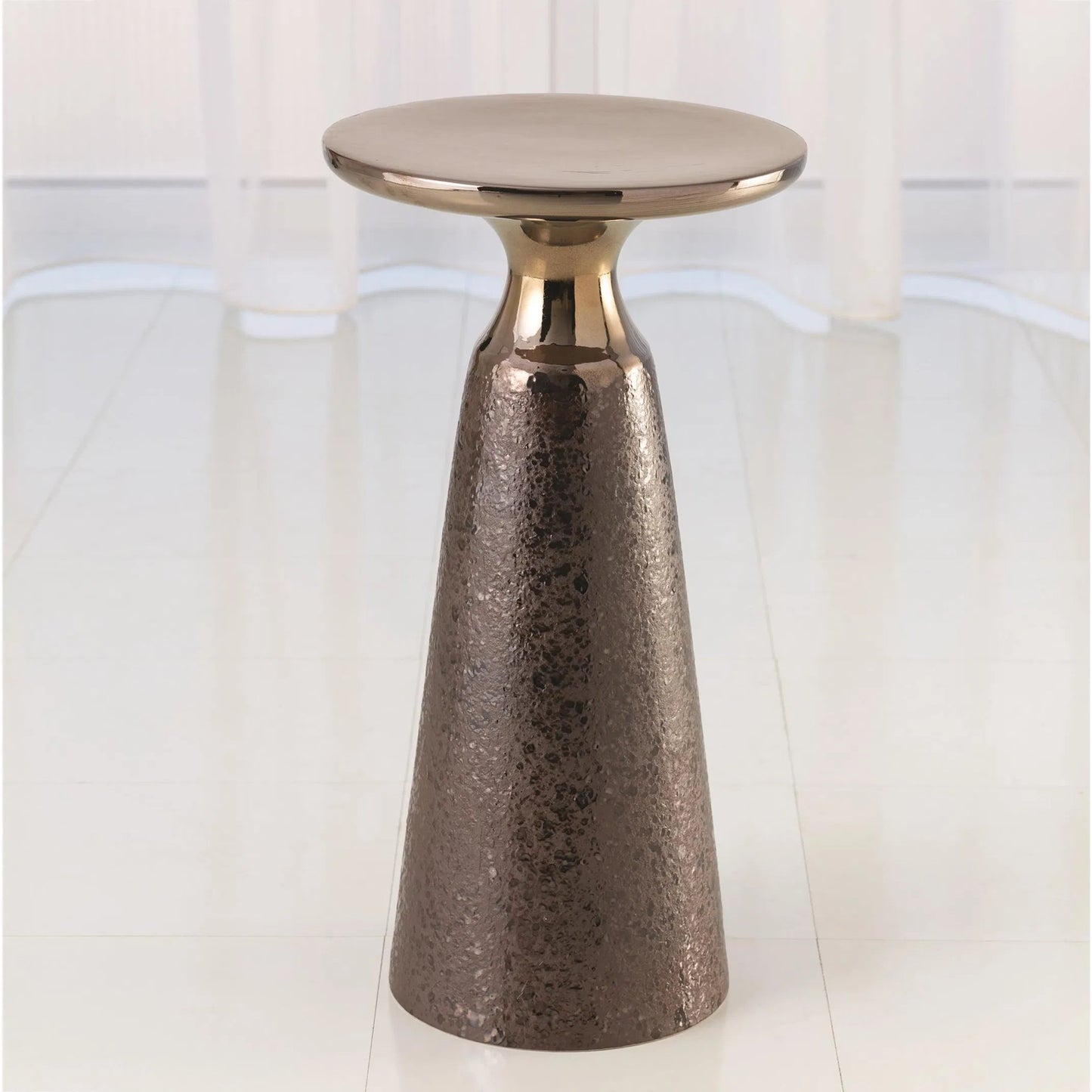 003 SR-827869 | Additional Silo | Meteor Taper Table by Global Views in bronze. Made from porcelain in a eclectic & global style.