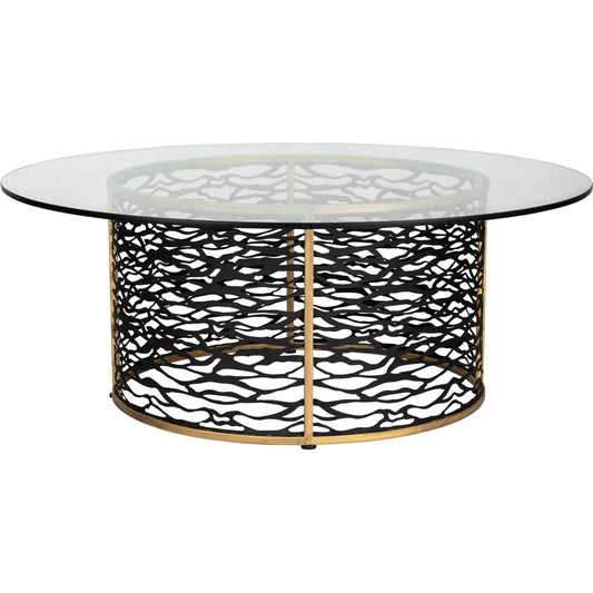 Kato Coffee Table by Varaluz in havana gold/carbon black. Made from unique in a modern style.