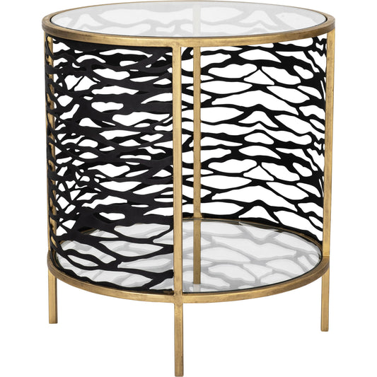 Kato End Table by Varaluz in havana gold/carbon black. Made from unique in a modern style.