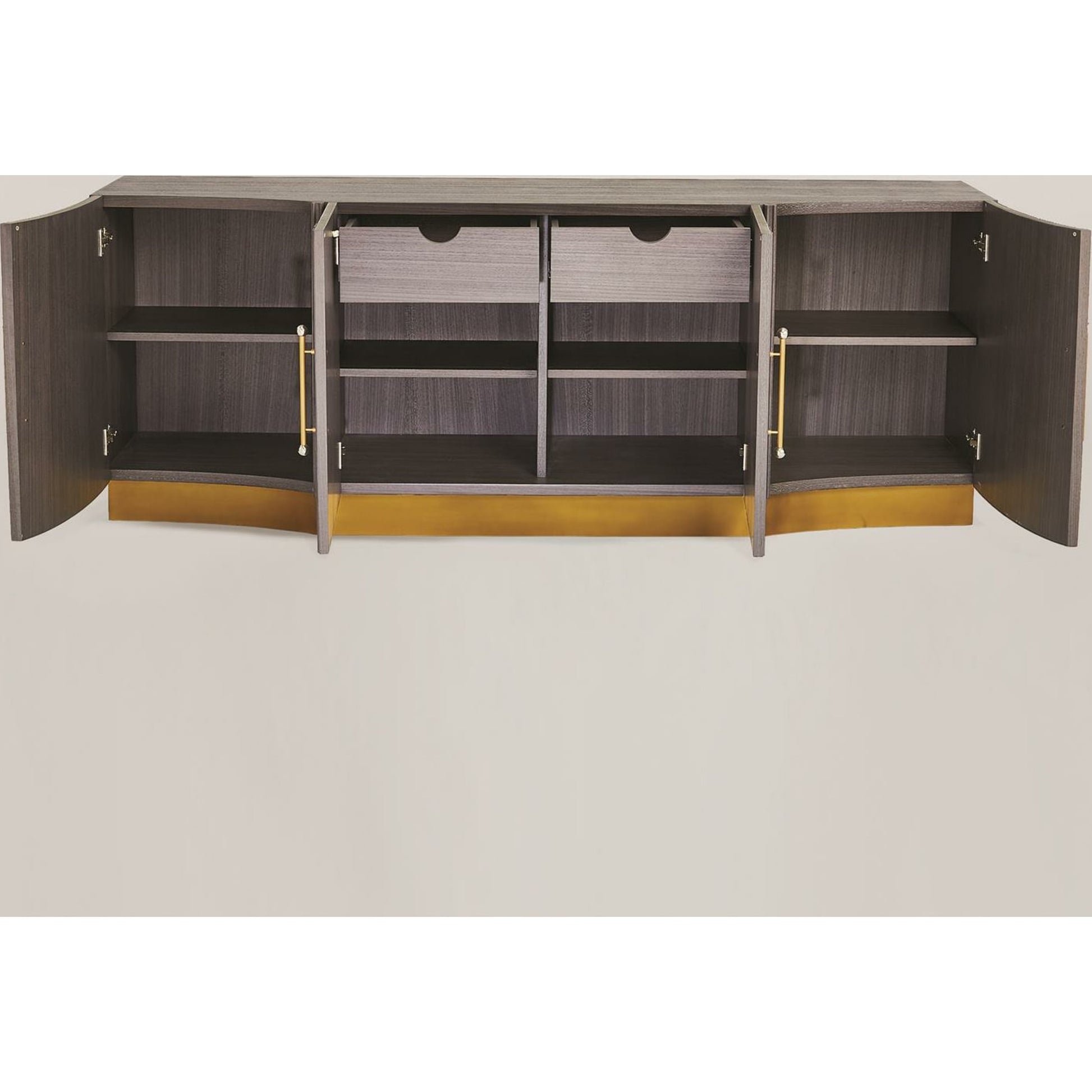 Mayfair Cabinet by Global Views. Made from brass, nickel in a modern style.