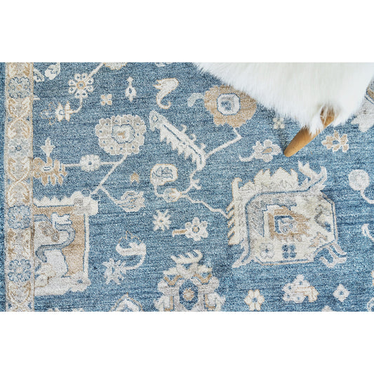 Museum Rug - Navy by Exquisite Rugs in navy. Made from bamboo silk, cotton in a unique style.