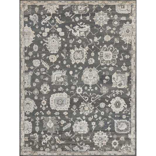 Museum Rug - Midnight Charcoal by Exquisite Rugs in midnight charcoal. Made from bamboo silk, cotton in a unique style.