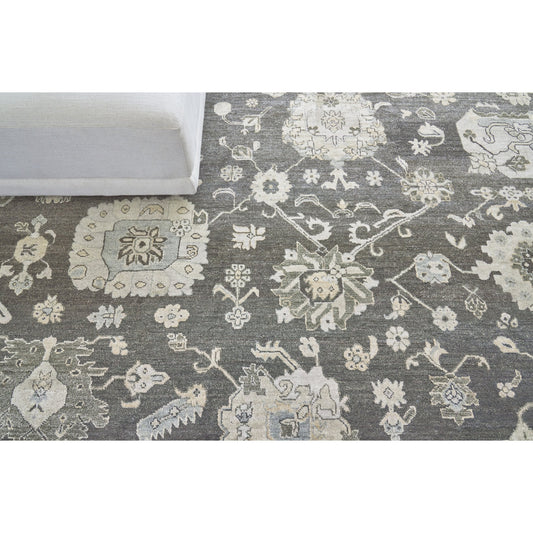Museum Rug - Midnight Charcoal by Exquisite Rugs in midnight charcoal. Made from bamboo silk in a unique style.