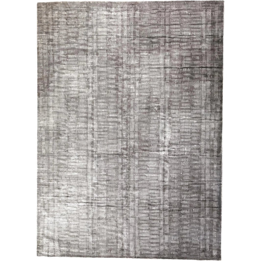Frequency Rug by Global Views in charcoal, cream. Made from bamboo silk in a unique style.