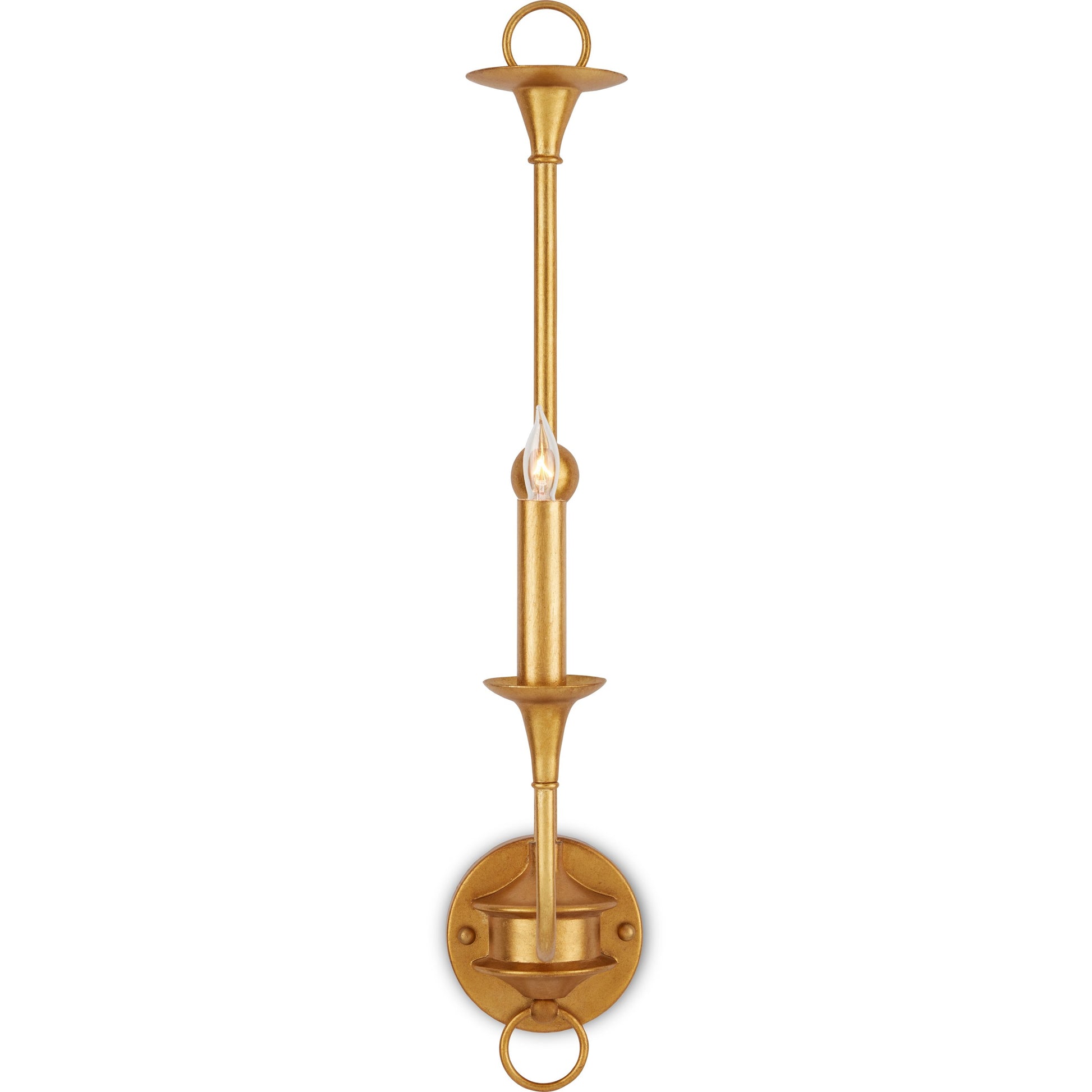 Nottaway Single Wall Sconce by Currey and Company. Made from wrought iron in a traditional style.