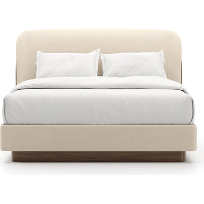 Fleur Upholstered Bed by Caracole in porcini. Made from unique in a transitional style.