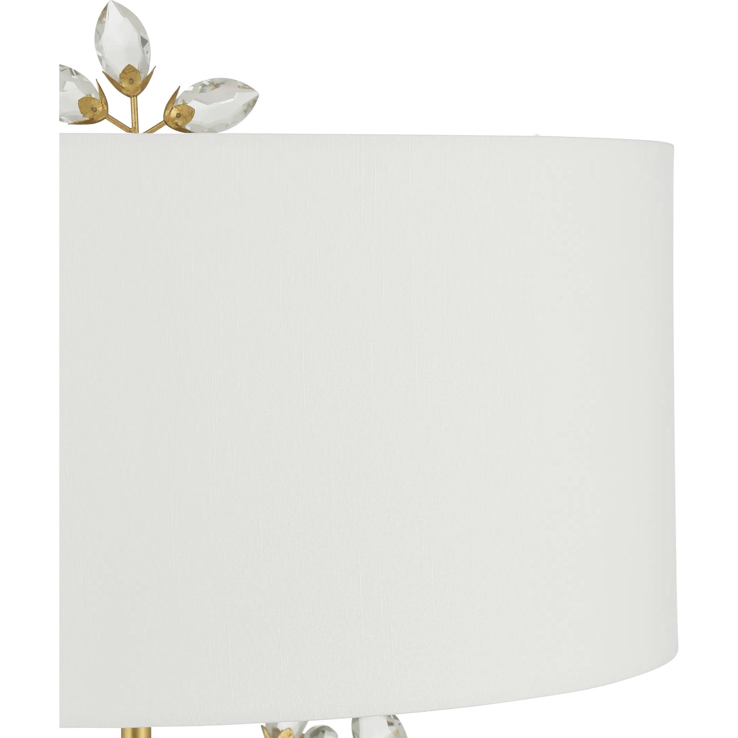 003 SI-2387028 | Closeup | Forget-Me-Not Floor Lamp by Currey and Company. Made from crystal, metal in a modern style.