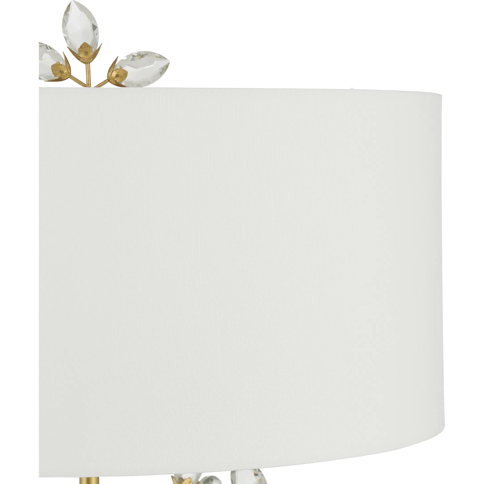 Forget-Me-Not Floor Lamp by Currey and Company. Made from crystal, metal in a modern style.