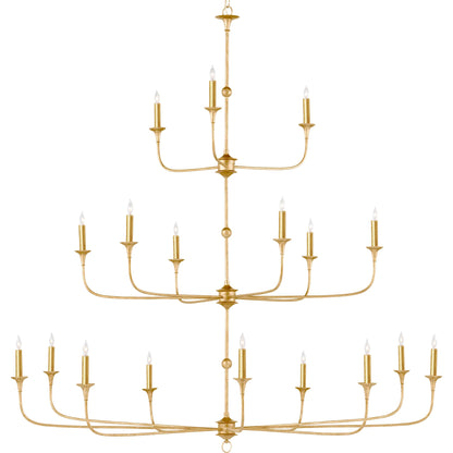 Nottaway Grande Chandelier by Currey and Company. Made from wrought iron in a traditional style.