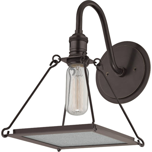 Thorndike Wall Sconce by Hudson Valley in old bronze. Made from brass in a modern style.
