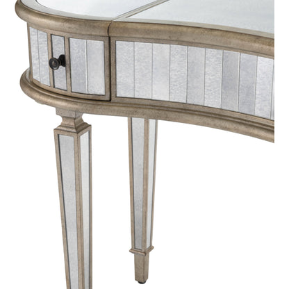 Constance Mirrored Vanity by Butler Specialty Company in silver and mirror. Made from poplar solids, mdf in a transitional style.