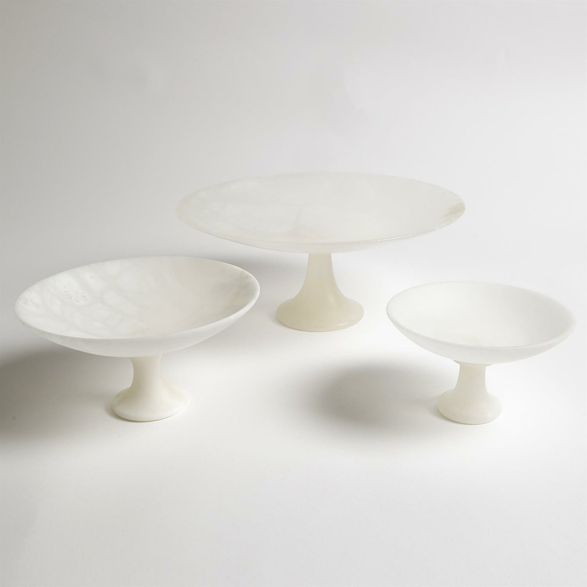 Alabaster Compote by Global Views. Made from alabaster in a modern style.