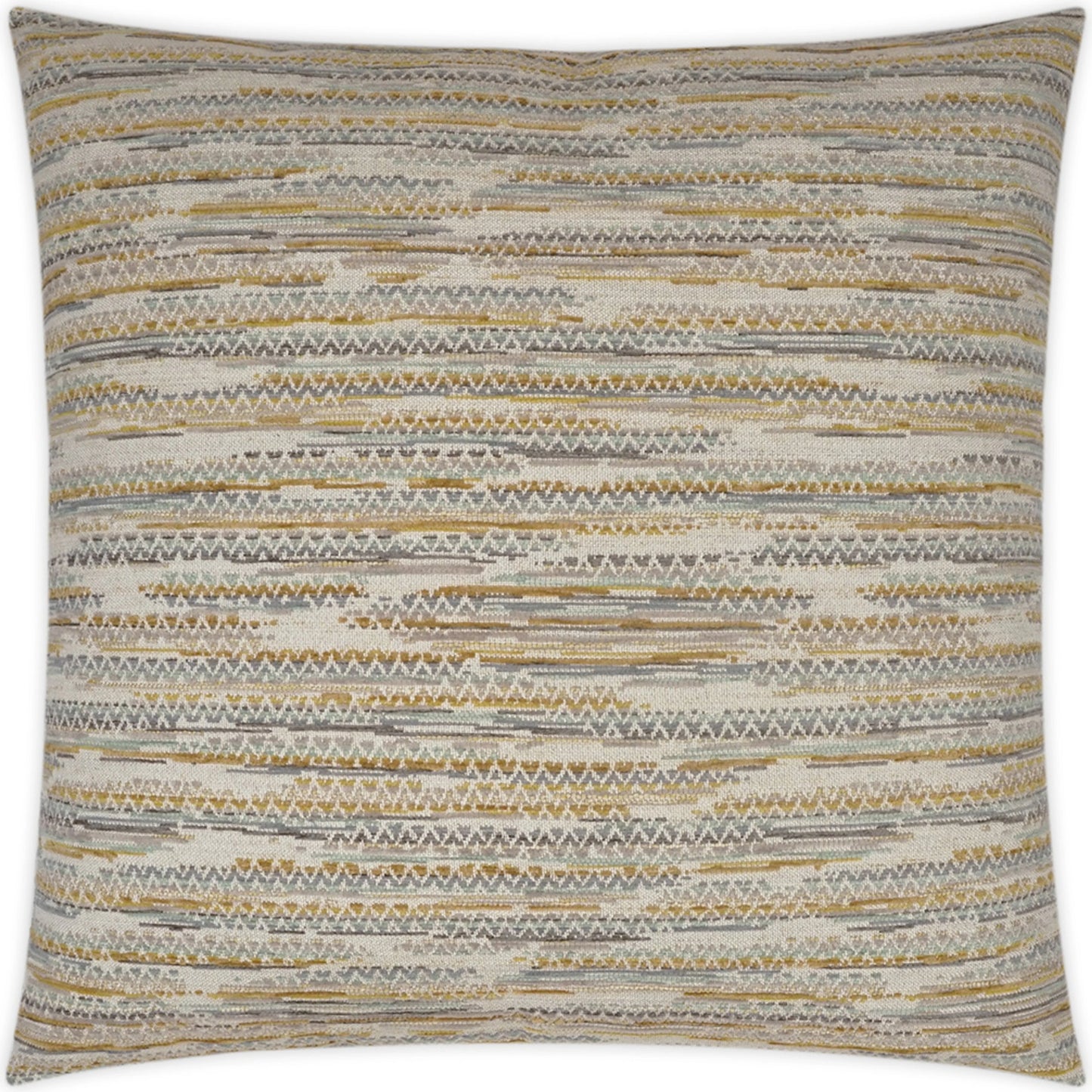 003 SI-2028112 | Primary Silo | Landrum Pillow by DV Kap Home in yellow. Made from 62% polyester, 29% acrylic, 9% cotton in a modern style.