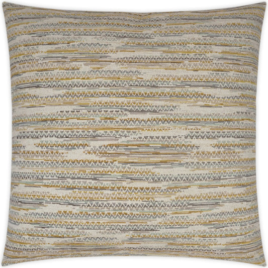 Landrum Pillow by DV Kap Home in yellow. Made from 62% polyester, 29% acrylic, 9% cotton in a modern style.