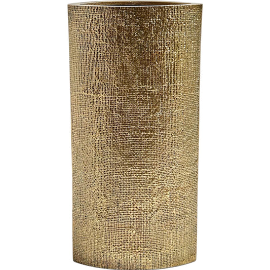 Hemp Etched Vase by Global Views in brass. Made from aluminum in a eclectic & global style.