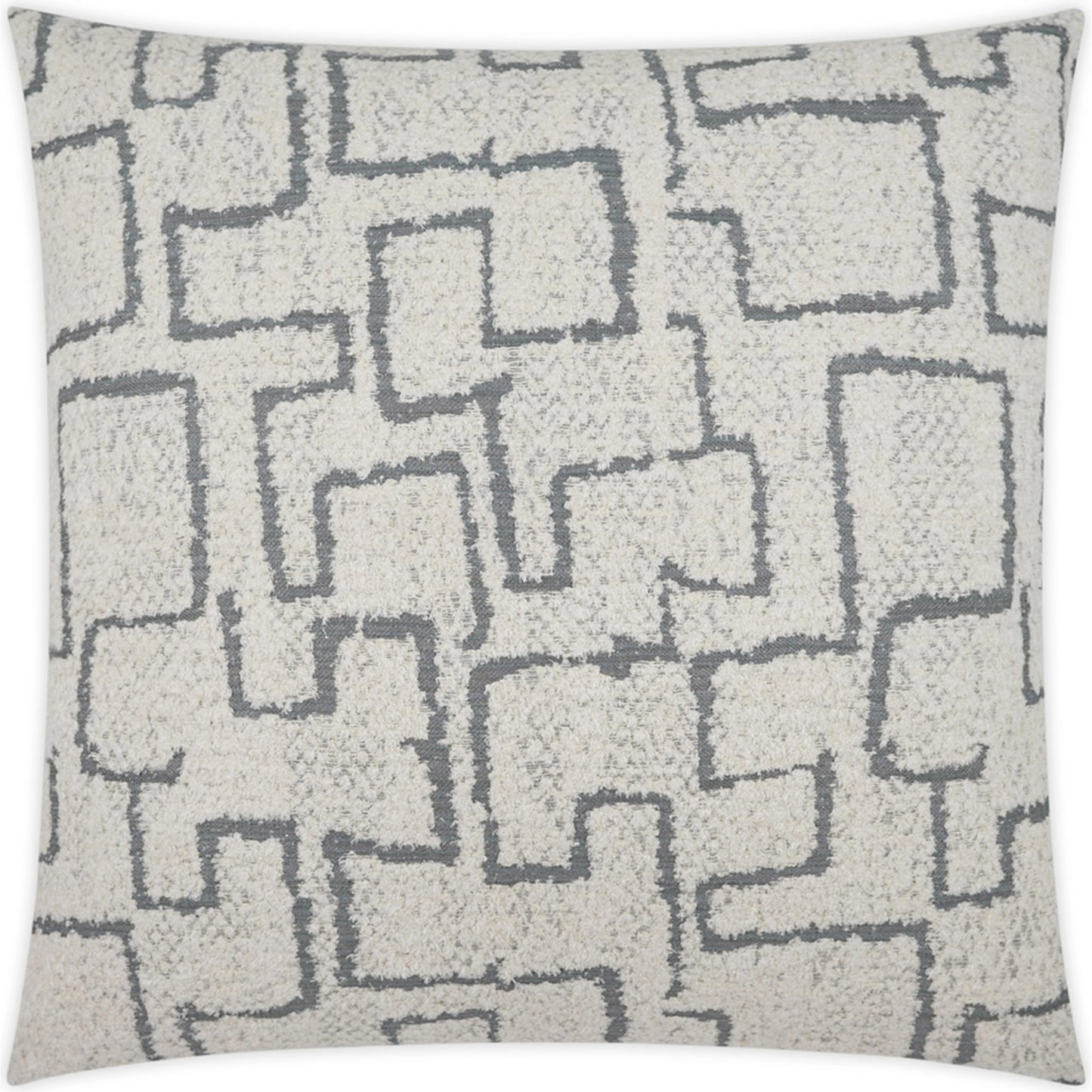 001 SI-2027741 | Additional Silo | Domaine Pillow by DV Kap Home in grey. Made from 49% viscose, 39% cotton, 12% polyester in a modern style.
