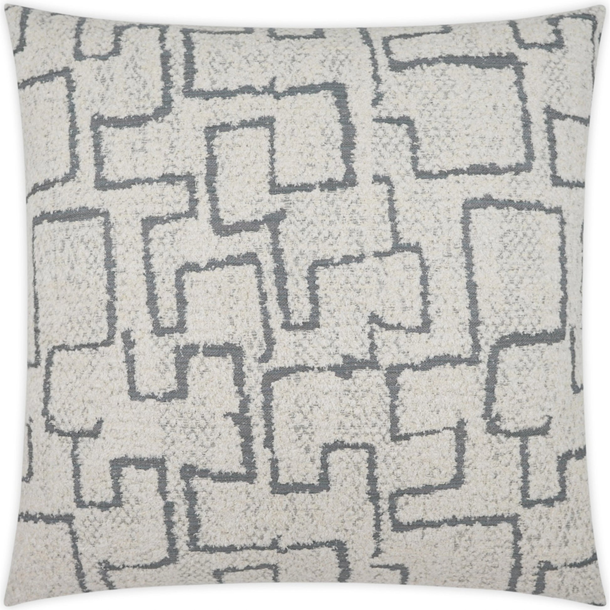 Domaine Pillow by DV Kap Home in grey. Made from 49% viscose, 39% cotton, 12% polyester in a modern style.
