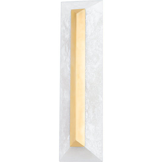 Perth I Light Sconce by Corbett in vintage brass. Made from brass in a modern style.