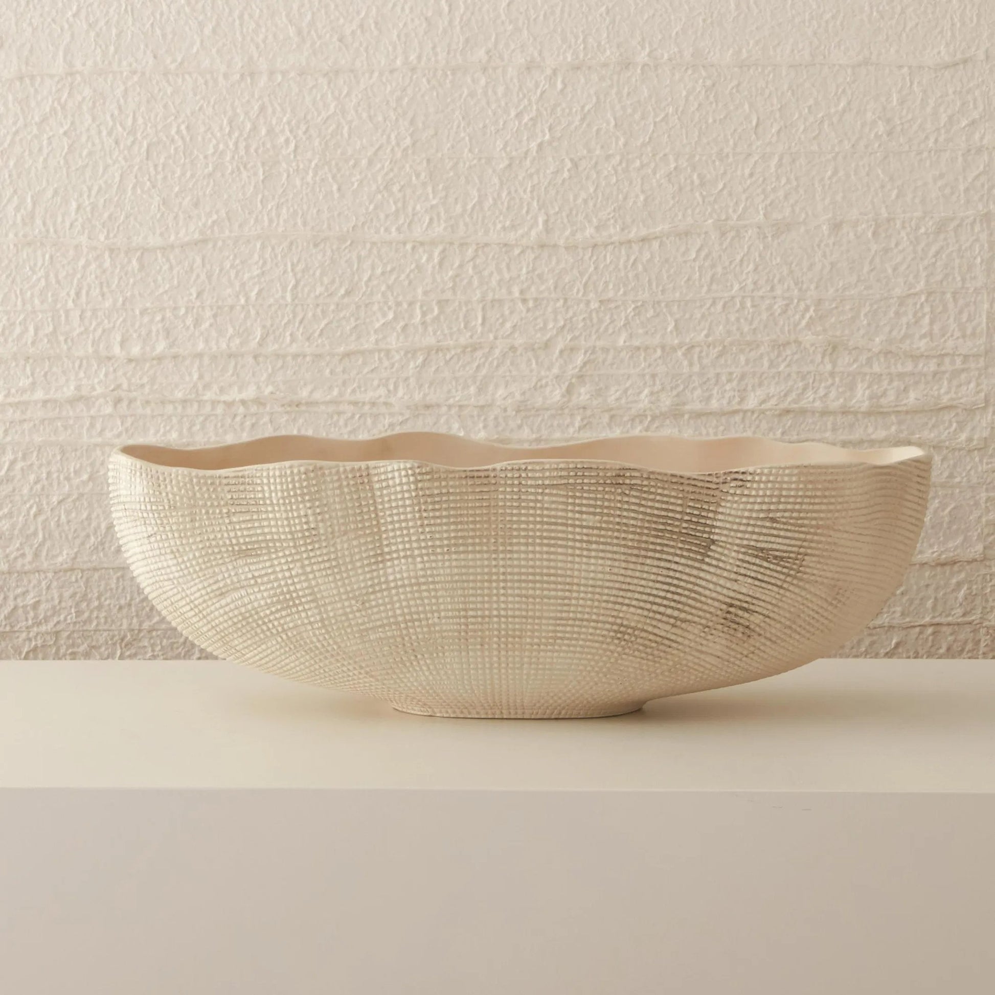 Sisal Oval Bowl by Global Views. Made from ceramic in a coastal style.