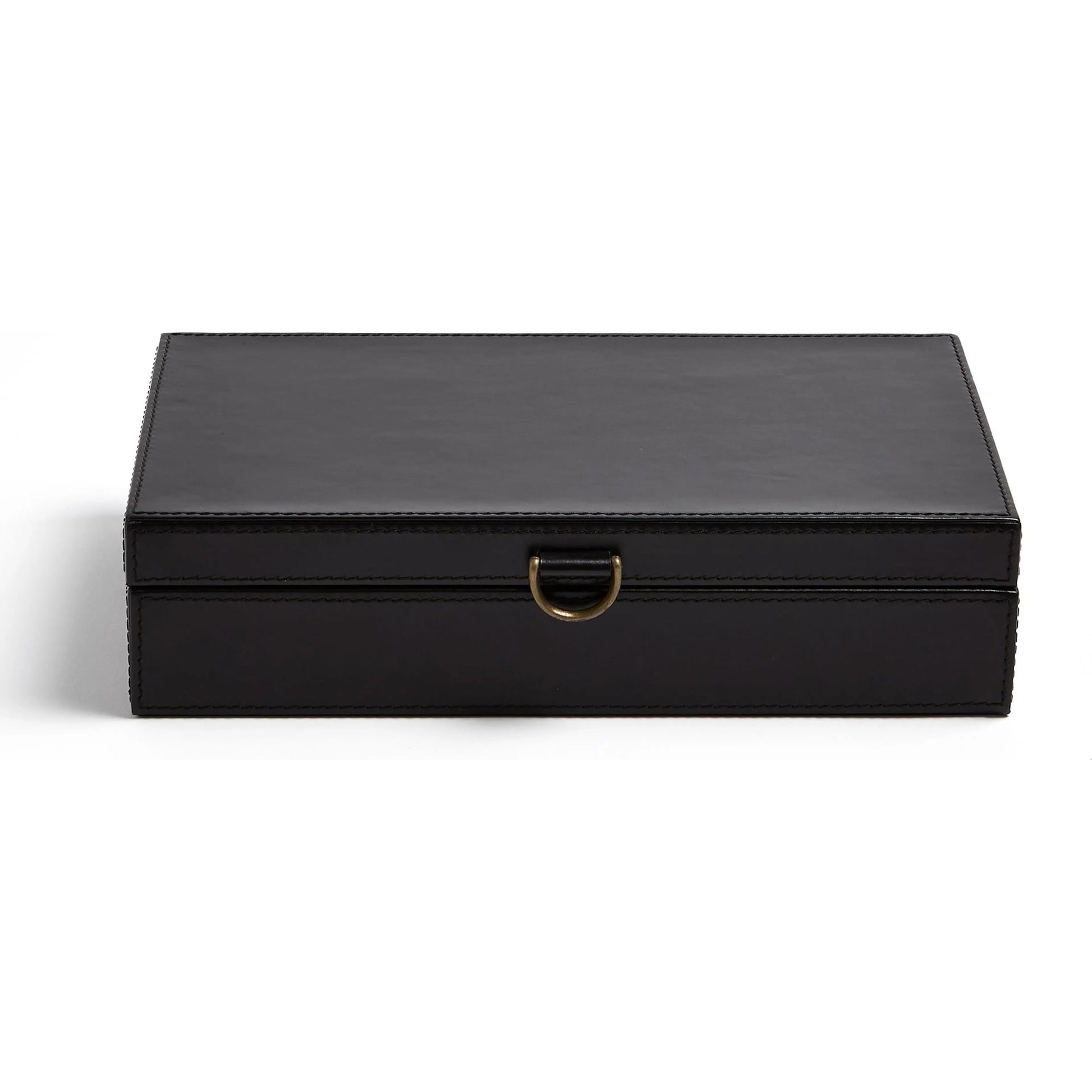 Marbled Leather D Ring Box by Global Views. Made from unique in a transitional style.