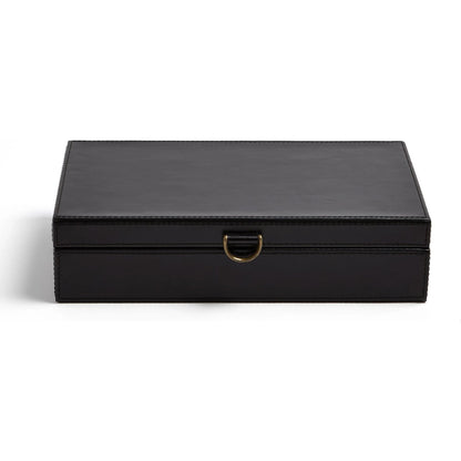 Marbled Leather D Ring Box by Global Views. Made from unique in a transitional style.