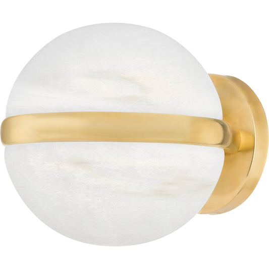 Kyomi 2 Light Sconce by Corbett in vintage brass. Made from brass in a modern style.