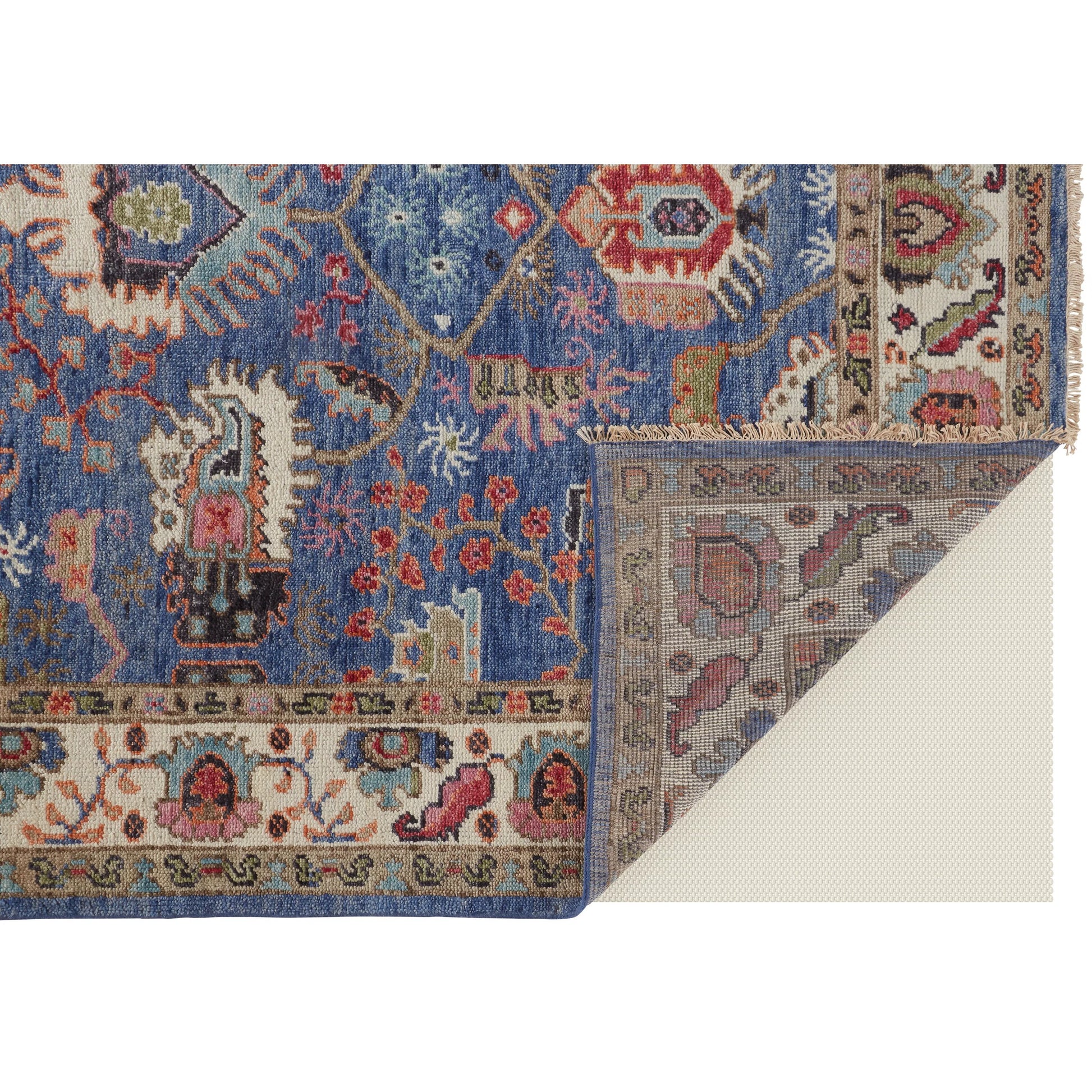 Beall Traditional Oriental Rug - 6708F by Feizy in blue, red. Made from wool in a unique style.