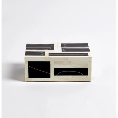 Brass Loop Box by Global Views. Made from mdf, brass, bone, resin in a modern style.