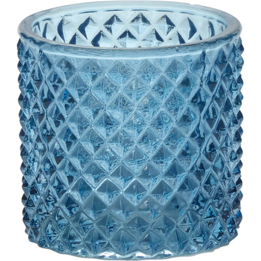 Florentine Votive 6 (Set of 6) by Accent Decor in blue. Made from glass in a modern style.