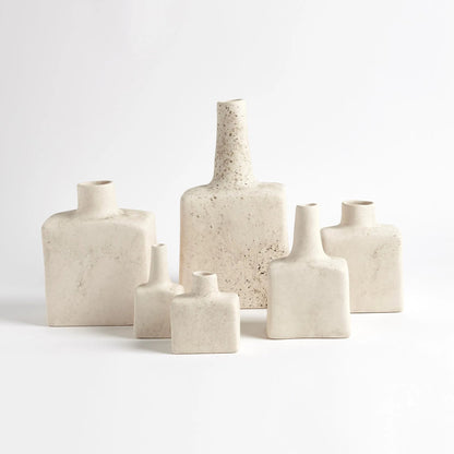 Tall Stack Bottle by Global Views in reactive ivory. Made from earthenware in a eclectic & global style.
