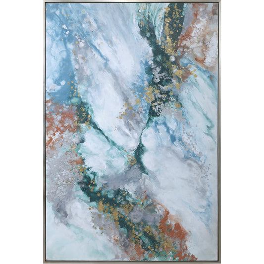 Mercury Hand Abstract Art by Uttermost in multi. Made from pine, canvas, acrylic in a modern style.