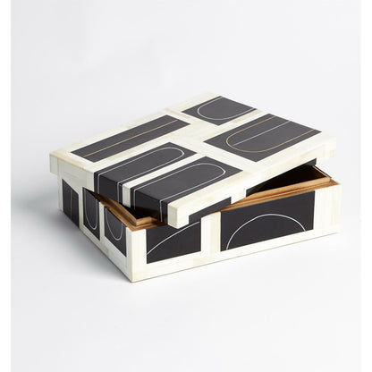 Brass Loop Box by Global Views. Made from mdf, brass, bone, resin in a modern style.