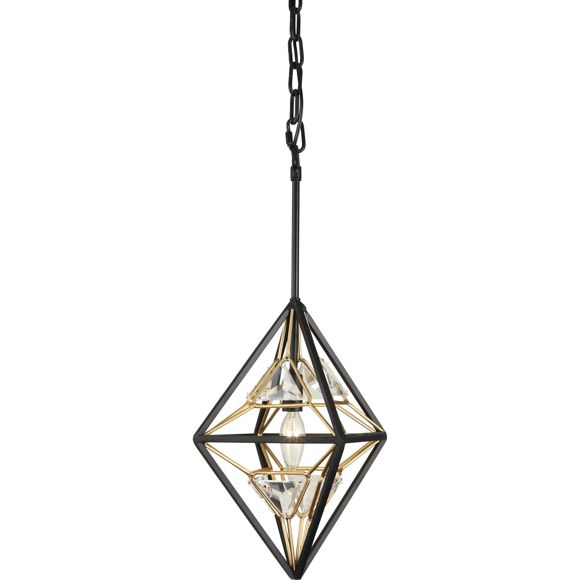 Marcia Mini Pendant by Varaluz in matte black/french gold. Made from unique in a modern style.