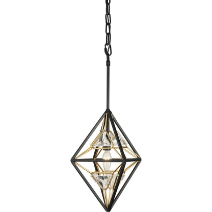 Marcia Mini Pendant by Varaluz in matte black/french gold. Made from unique in a modern style.