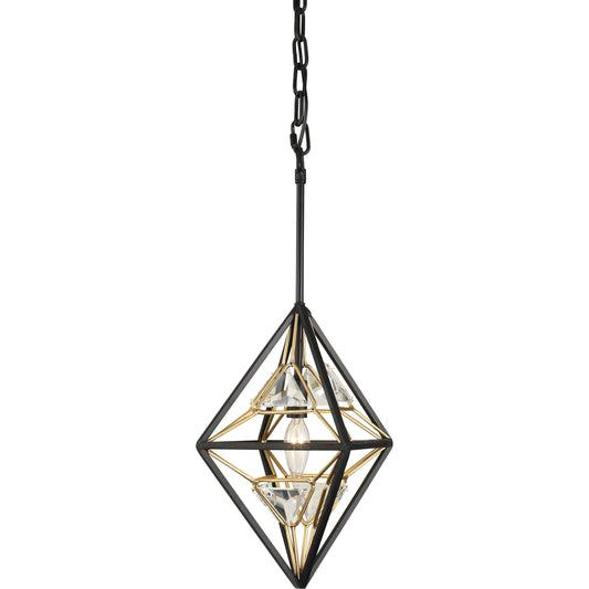 Marcia Mini Pendant by Varaluz in matte black/french gold. Made from unique in a modern style.