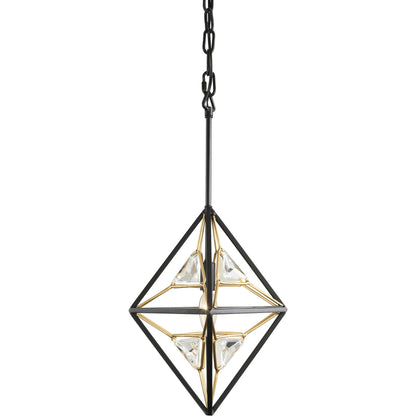 Marcia Mini Pendant by Varaluz in matte black/french gold. Made from unique in a modern style.