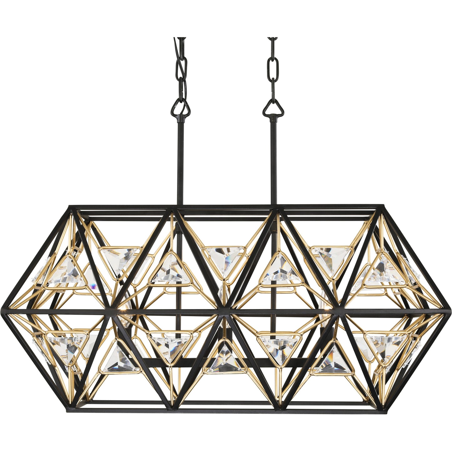 001 SI-1991472 | Additional Silo | Marcia Linear Pendant by Varaluz in matte black/french gold. Made from unique in a modern style.