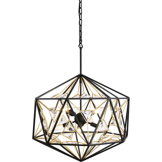Marcia Orb Pendant by Varaluz in matte black/french gold. Made from unique in a modern style.