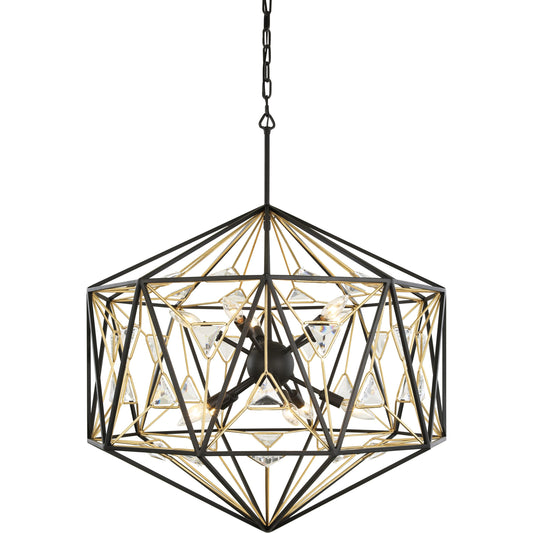 Marcia Pendant by Varaluz in matte black/french gold. Made from unique in a modern style.
