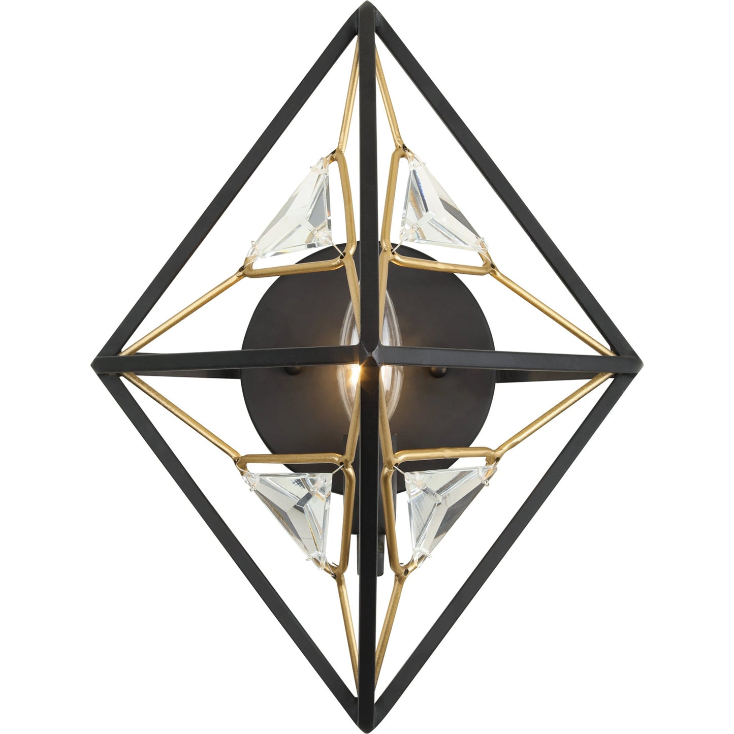 003 SI-1991478 | Additional Silo | Marcia Wall Sconce by Varaluz in matte black/french gold. Made from unique in a modern style.