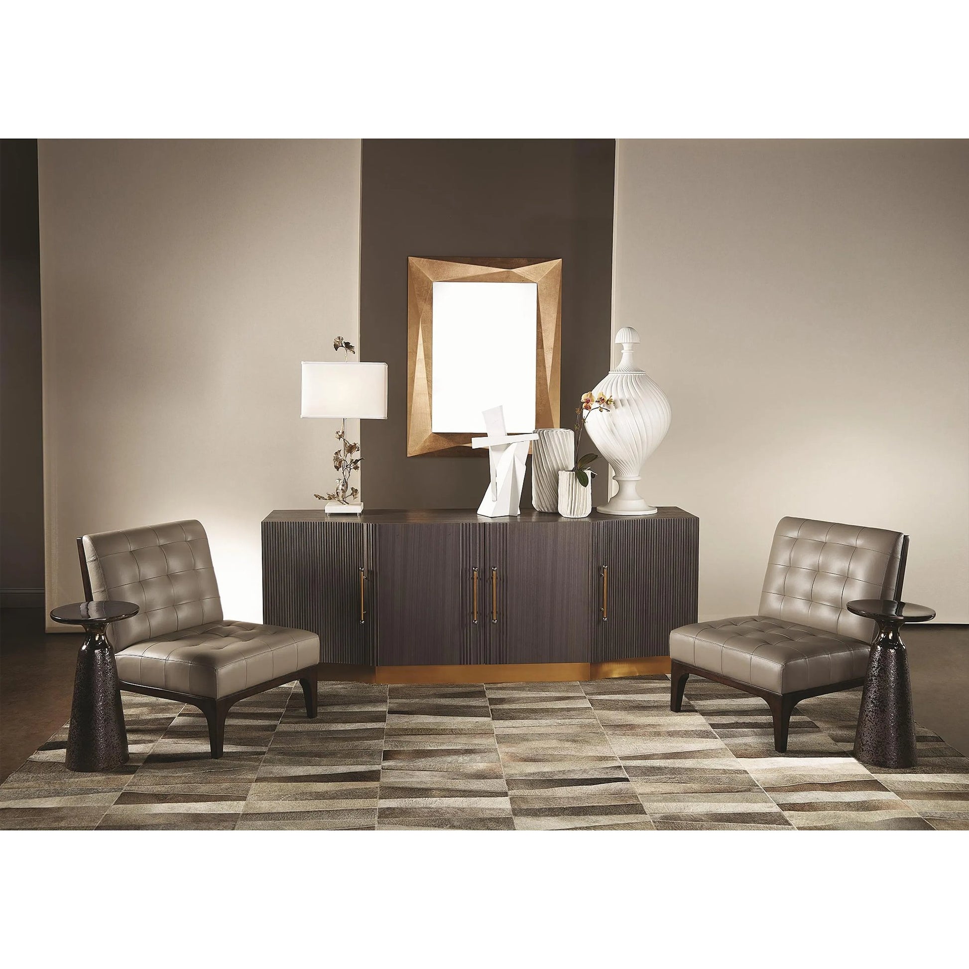 Meteor Taper Table by Global Views in bronze. Made from porcelain in a eclectic & global style.
