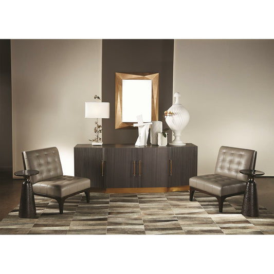 Mayfair Cabinet by Global Views. Made from brass, nickel in a modern style.