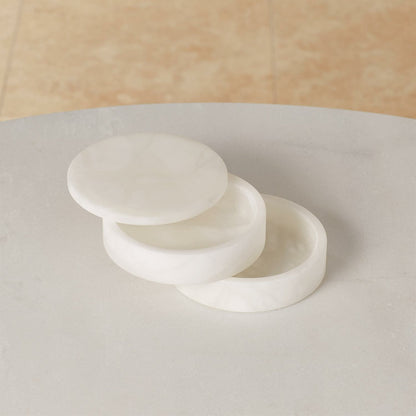 Alabaster Swivel Box by Global Views. Made from alabaster in a transitional style.