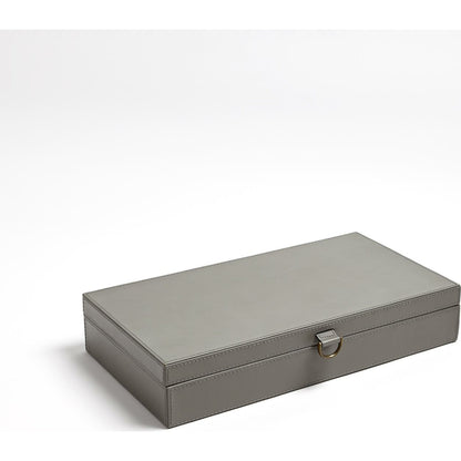 Marbled Leather D Ring Box by Global Views. Made from unique in a transitional style.