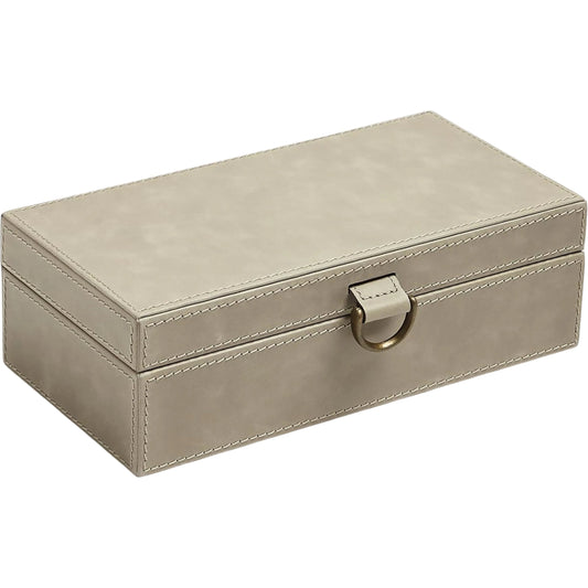 Marbled Leather D Ring Box by Global Views. Made from unique in a transitional style.