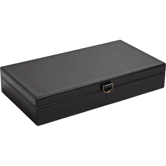 Marbled Leather D Ring Box by Global Views. Made from unique in a transitional style.