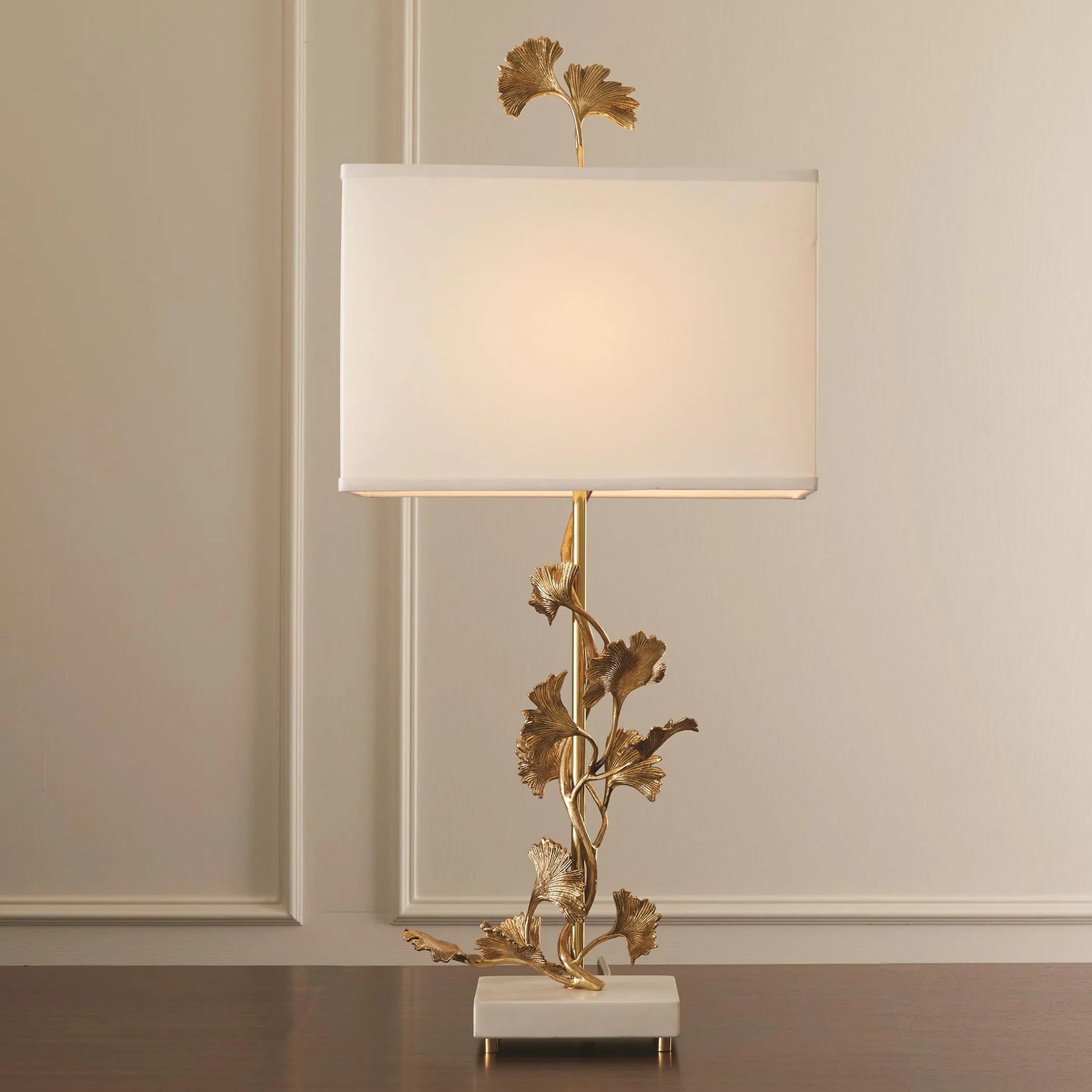 Ginkgo Table Lamp by Global Views. Made from unique in a transitional style.