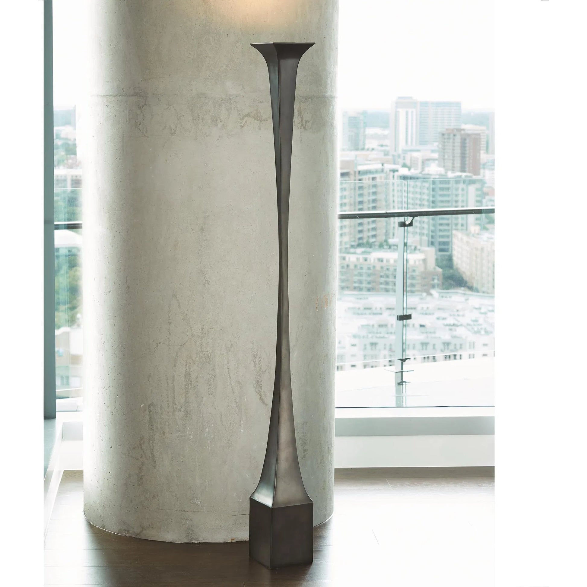 Giac Torchiere by Global Views in bronze. Made from aluminum in a eclectic & global style.